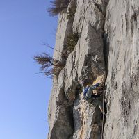 Dom à Daladom dans "Luth de Presles" Escalade sur la falaise de Presles