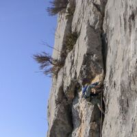 Dom à Daladom dans "Luth de Presles" Escalade sur la falaise de Presles