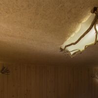Détail sur nos animaux-lampes à cornes Salle de réunion d'Entre ciel et Pierres