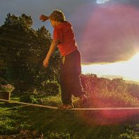 Un peu de slack en fin de journée slackline