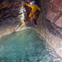 la rivière souterraine du Gounier Spéléo dans le Vercors