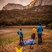 Zone d’atterrissage dans les Gorges de la Bourne Base-jump