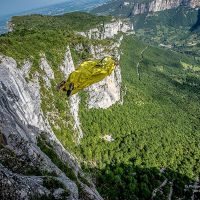 Mathieu dans le saut de Bournillon Base-jump