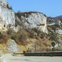 La route de Presles avant le passagedles tunnels La route de Presles en Vercors