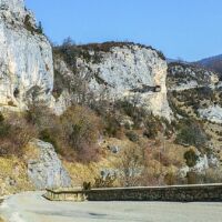 La route de Presles avant le passagedles tunnels La route de Presles en Vercors