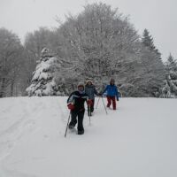 Noin loin du belvédère de Patente Balade en raquettes