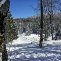 Départ des pistes de ski de fond dans les Coulmes à Patente Ski de fond dans les Coulmes